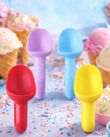 Plastic Ice Cream Scoop Set (4 Pc)