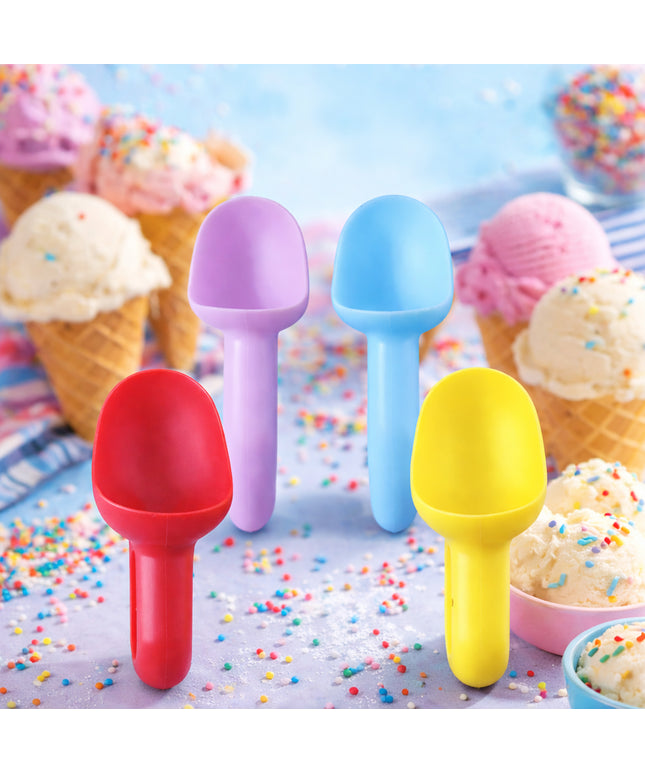 Plastic Ice Cream Scoop Set (4 Pc)