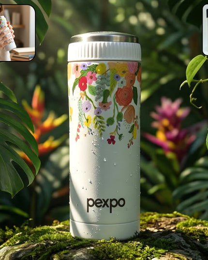 Pexpo Crypto Art Hot  Cold Vacuum Insulated Stainless Steel Water Bottle 500 Ml