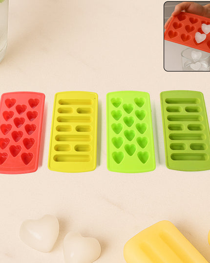 Plastic Ice Cube Tray Set (4 Pc)