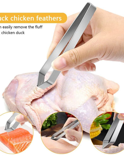 Stainless Steel Fish Bone Tweezer (1 Pc)