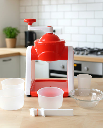 Manual Ice Snow Maker Machine (1 Set Red Color)