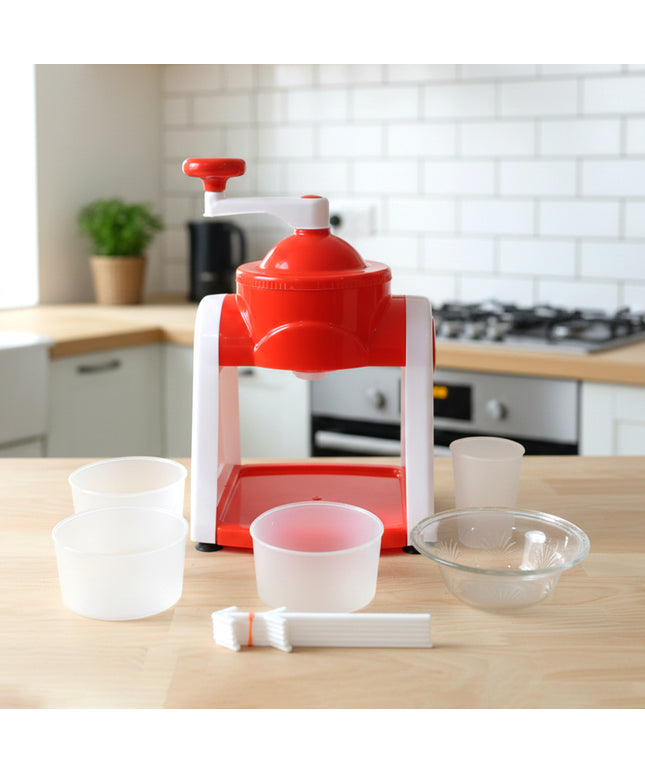Manual Ice Snow Maker Machine (1 Set Red Color)