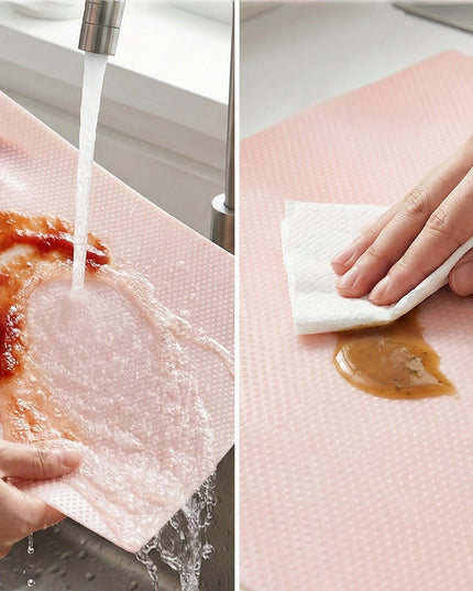 Transparent Plastic Fridge Mat 45 X 29 Cm (4 Pc)