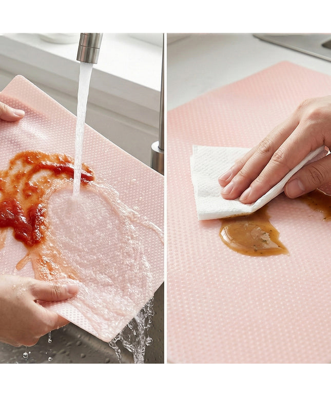 Transparent Plastic Fridge Mat 45 X 29 Cm (4 Pc)