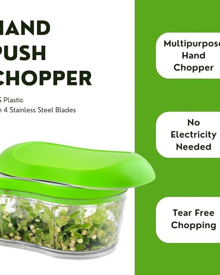 Manual Hand Push Garlic Cutter  Vegetable Chopper (1 Pc)