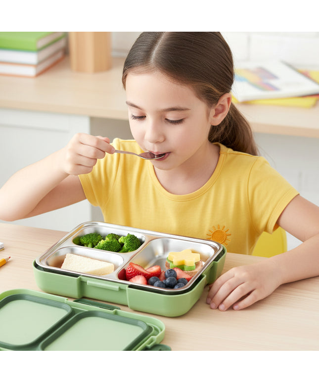 Fresca Stainless Steel 3 Compartment Lunch Box (1 Pc)