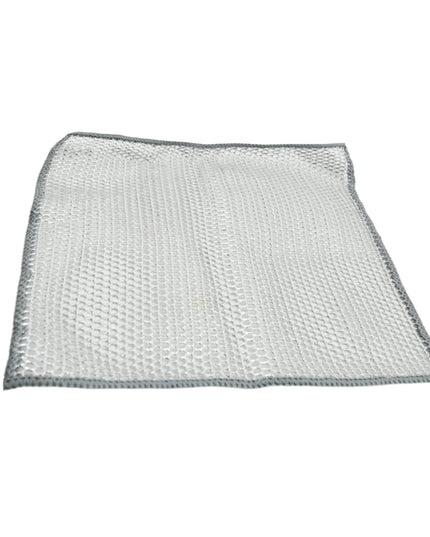 5564 Double-sided Multipurpose Microfiber Cloths Stainless Steel Scrubber Non-scratch Wire Dishcloth Durable Kitchen Scrub Cloth (1 Pc  20x20 Cm)