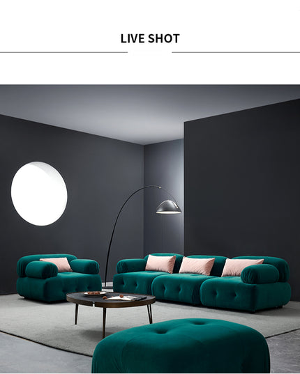 Modern fabric sofa simple modern Large and small apartment type brushed velvet down living room minimalist  furniture