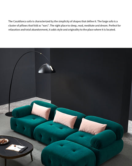 Modern fabric sofa simple modern Large and small apartment type brushed velvet down living room minimalist  furniture