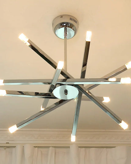 Modern silver chandelier lighting LED designer metal chandelier for living room dining room Branch Loft Decoration lounge lights