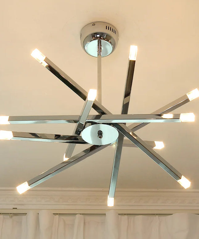 Modern silver chandelier lighting LED designer metal chandelier for living room dining room Branch Loft Decoration lounge lights