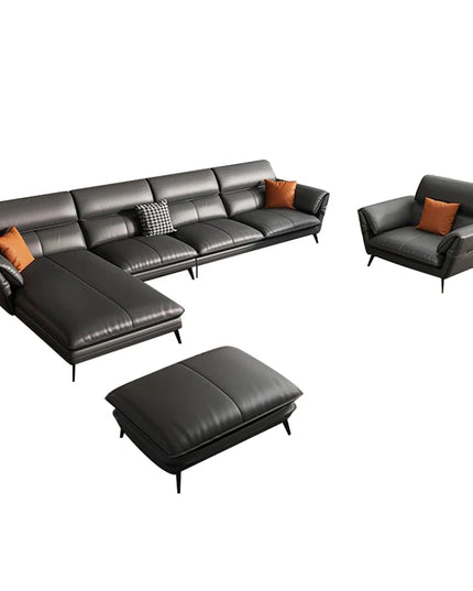 Modern Minimalist Living Room Leather Sofa for Living Room set Combination