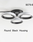 Round black / White