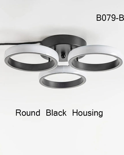 Modern LED Chandelier Lights for Living Room Bedroom Corridor Indoor Rings Lighting Ceiling Mount Luminaire Lustre Chandeliers