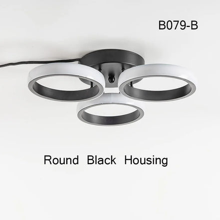 Modern LED Chandelier Lights for Living Room Bedroom Corridor Indoor Rings Lighting Ceiling Mount Luminaire Lustre Chandeliers