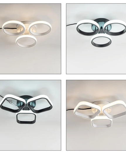 Modern LED Chandelier Lights for Living Room Bedroom Corridor Indoor Rings Lighting Ceiling Mount Luminaire Lustre Chandeliers
