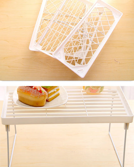 Home Closet Organizer Storage Shelf Kitchen Adjustable Storage Rack Shelves Cabinet Holders Space Saving Makeup Organizer