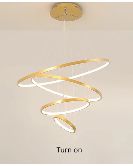 Modern led dining room chandeliers simple ring chandelier living  bedroom Lights home indoor lighting decorative Pendant Lamps