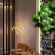 Modern square led chandelier art design postmodern luxury golden light Indoor Living Room Decor Lobby suspension chandelier