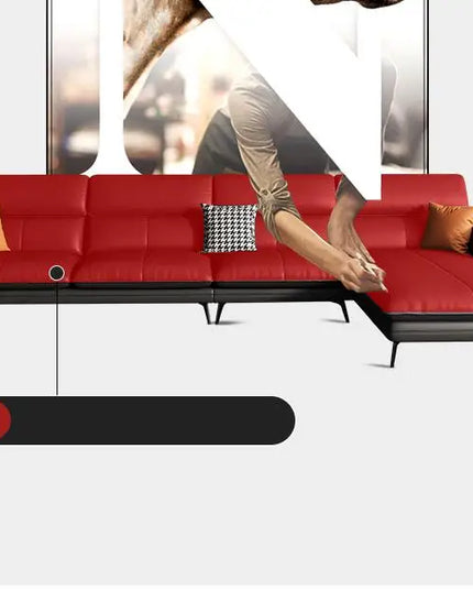 Modern Minimalist Living Room Leather Sofa for Living Room set Combination