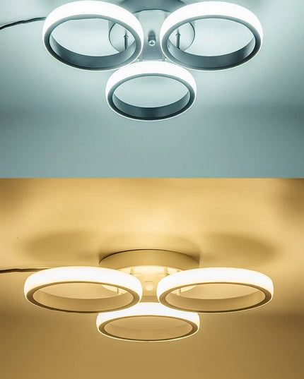 Modern LED Chandelier Lights for Living Room Bedroom Corridor Indoor Rings Lighting Ceiling Mount Luminaire Lustre Chandeliers