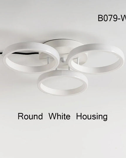 Modern LED Chandelier Lights for Living Room Bedroom Corridor Indoor Rings Lighting Ceiling Mount Luminaire Lustre Chandeliers