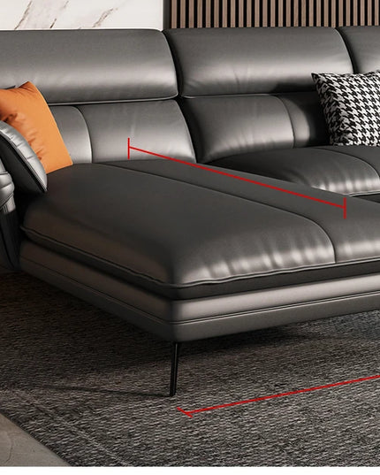 Modern Minimalist Living Room Leather Sofa for Living Room set Combination