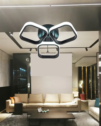 Modern LED Chandelier Lights for Living Room Bedroom Corridor Indoor Rings Lighting Ceiling Mount Luminaire Lustre Chandeliers