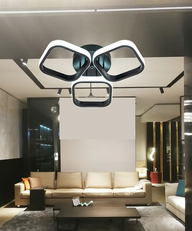 Modern LED Chandelier Lights for Living Room Bedroom Corridor Indoor Rings Lighting Ceiling Mount Luminaire Lustre Chandeliers
