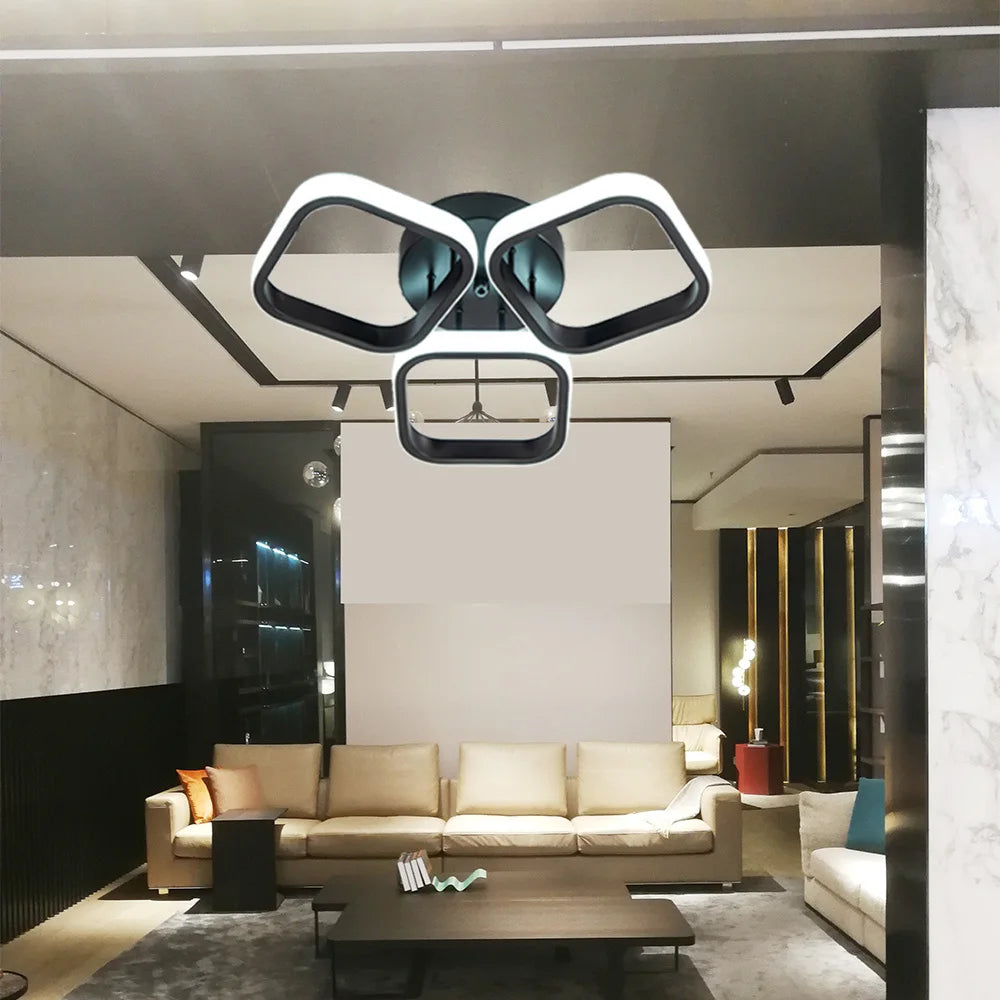 Modern LED Chandelier Lights for Living Room Bedroom Corridor Indoor Rings Lighting Ceiling Mount Luminaire Lustre Chandeliers
