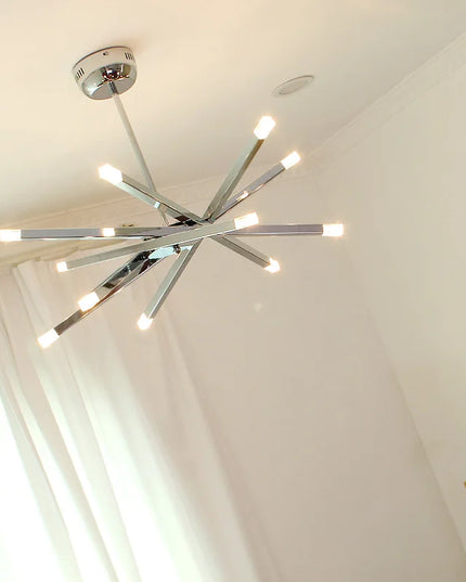 Modern silver chandelier lighting LED designer metal chandelier for living room dining room Branch Loft Decoration lounge lights