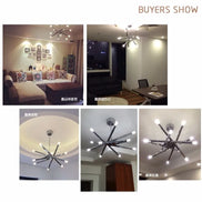 Modern silver chandelier lighting LED designer metal chandelier for living room dining room Branch Loft Decoration lounge lights