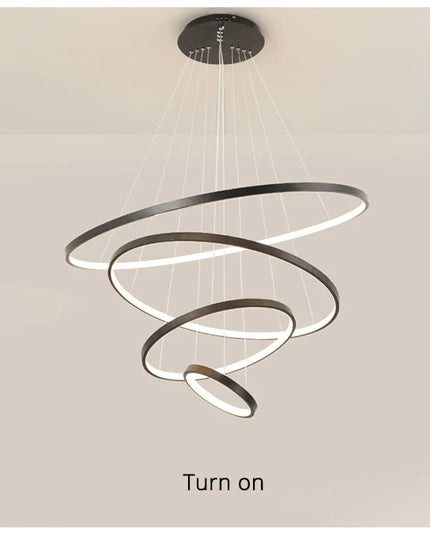 Modern led dining room chandeliers simple ring chandelier living  bedroom Lights home indoor lighting decorative Pendant Lamps