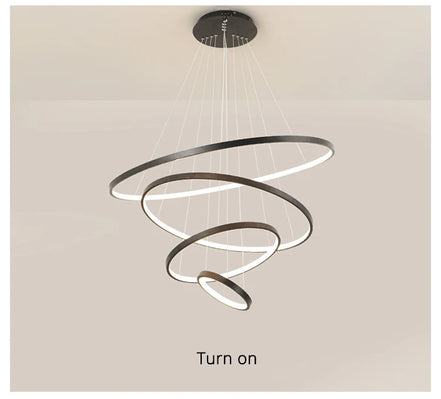 Modern led dining room chandeliers simple ring chandelier living  bedroom Lights home indoor lighting decorative Pendant Lamps