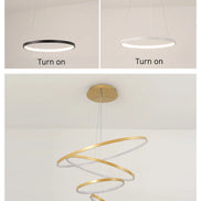 Modern led dining room chandeliers simple ring chandelier living  bedroom Lights home indoor lighting decorative Pendant Lamps