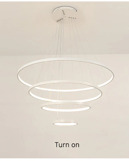 Modern led dining room chandeliers simple ring chandelier living  bedroom Lights home indoor lighting decorative Pendant Lamps