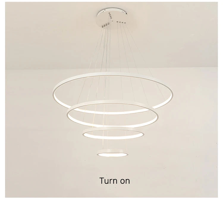 Modern led dining room chandeliers simple ring chandelier living  bedroom Lights home indoor lighting decorative Pendant Lamps