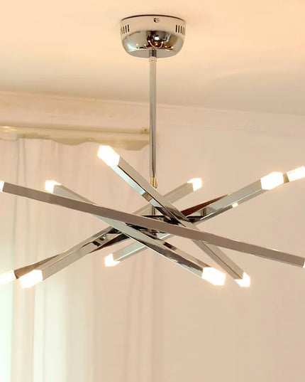 Modern silver chandelier lighting LED designer metal chandelier for living room dining room Branch Loft Decoration lounge lights