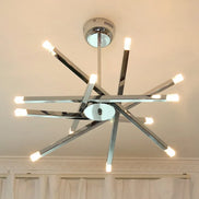 Modern silver chandelier lighting LED designer metal chandelier for living room dining room Branch Loft Decoration lounge lights