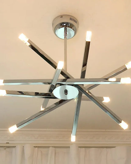 Modern silver chandelier lighting LED designer metal chandelier for living room dining room Branch Loft Decoration lounge lights