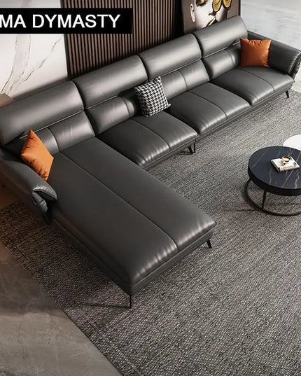 Modern Minimalist Living Room Leather Sofa for Living Room set Combination