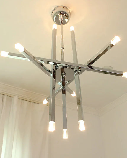 Modern silver chandelier lighting LED designer metal chandelier for living room dining room Branch Loft Decoration lounge lights