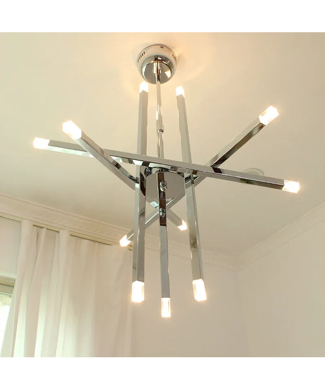 Modern silver chandelier lighting LED designer metal chandelier for living room dining room Branch Loft Decoration lounge lights