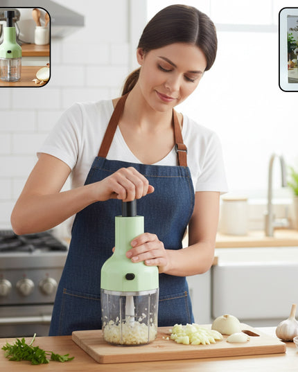 Manual Push Vegetable Chopper 1100 Ml Approx
