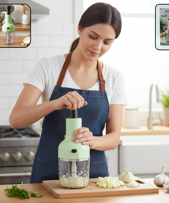 Manual Push Vegetable Chopper 1100 Ml Approx