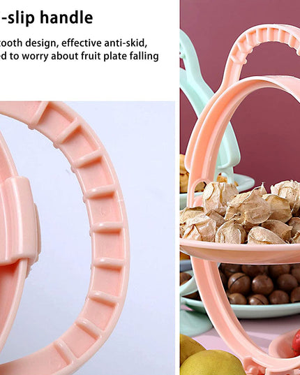 3-layer Foldable Multi-purpose Snack Fruit  Dessert Serving Stand (1 Pc)