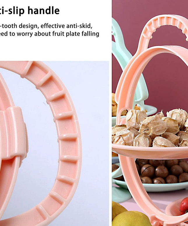 3-layer Foldable Multi-purpose Snack Fruit  Dessert Serving Stand (1 Pc)