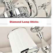 Chrome Modern Chandelier Lights For Living Room Bedroom Led Lighting Fixture Crystal Lamp E14 Led Lighting