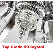 Chrome Modern Chandelier Lights For Living Room Bedroom Led Lighting Fixture Crystal Lamp E14 Led Lighting